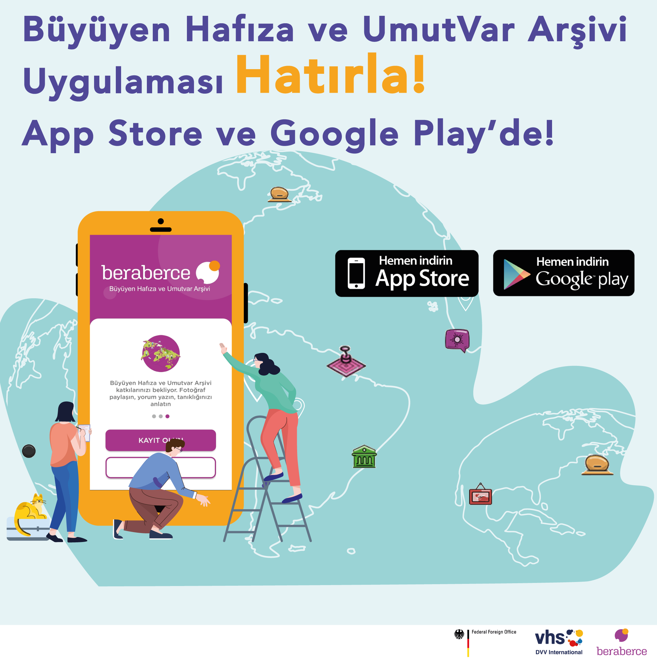 Büyüyen Hafıza ve Umutvar Arşivi Uygulaması “HATIRLA” artık AppStore ve PlayStore’da